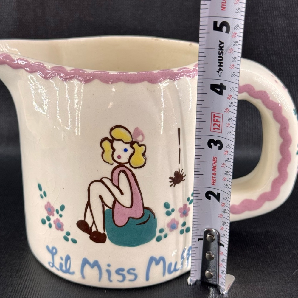 Vintage Lil Miss Muffett Ceramic Creamer Original By Dora California - Picture 6 of 7